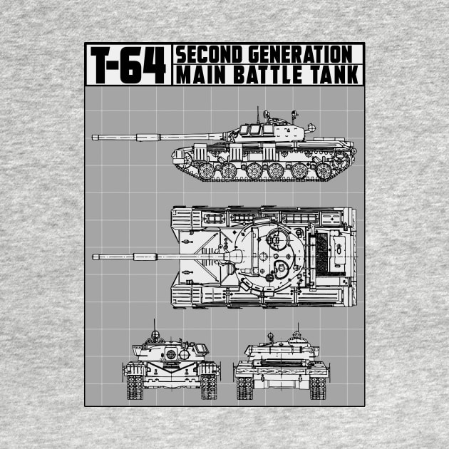 T-64 TANK SCHEMATIC by theanomalius_merch